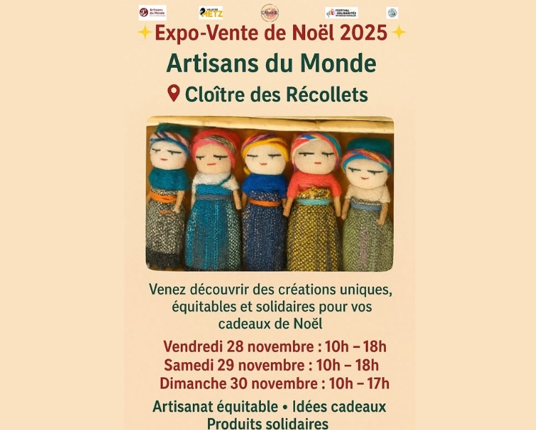 Les Artisans du Monde vous donnent rendez vous prochainement à Metz